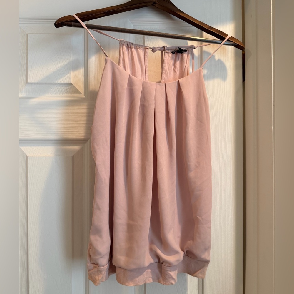 Express Women’s Pleated Blush Pink Blouse
